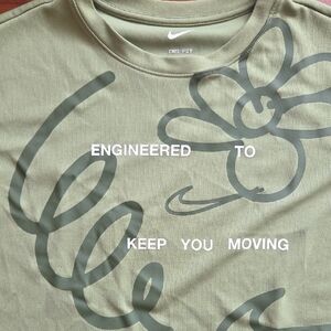 Nike Olive Graphic Tee for Kids